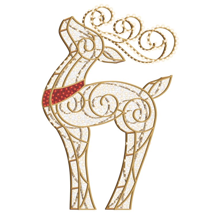 8' LED Reindeer 3D
