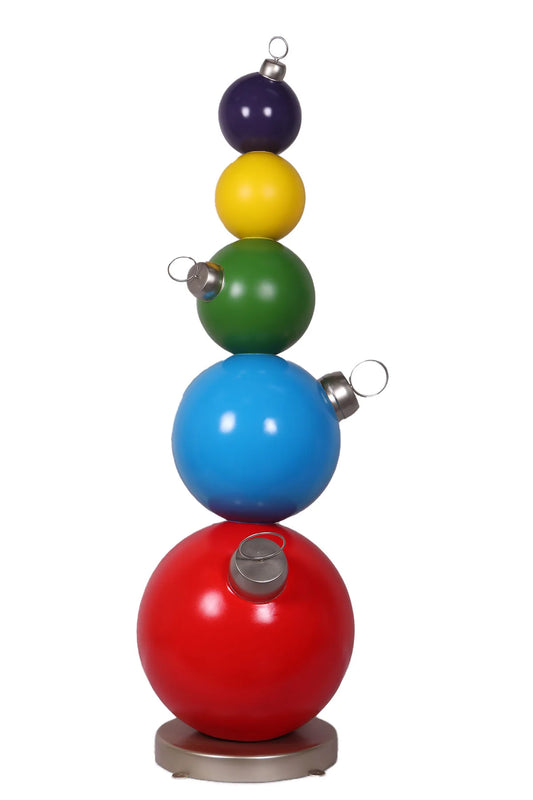 Stacked Colored Christmas Ornaments