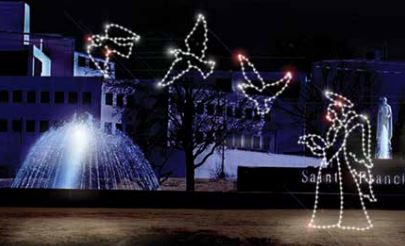 Animated Angel w/ Flying Dove