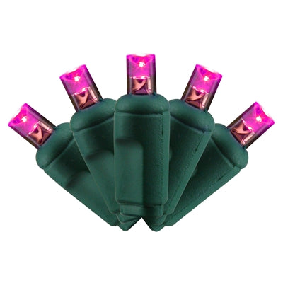 PINK COAXIAL LED 50 LIGHT 5MM BALLED (QTY 12)