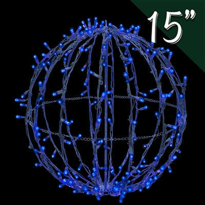 BLUE LED 15" 3D FOLDABLE SPHERE