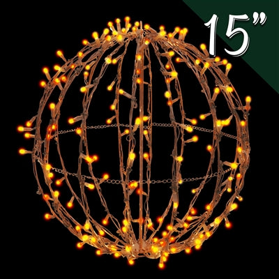 ORANGE LED 15" 3D FOLDABLE SPHERE