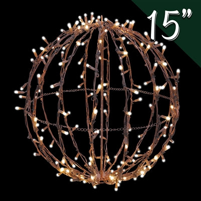 WARM WHITE LED 15" 3D FOLDABLE SPHERE