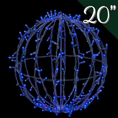 BLUE LED 20" 3D FOLDABLE SPHERE