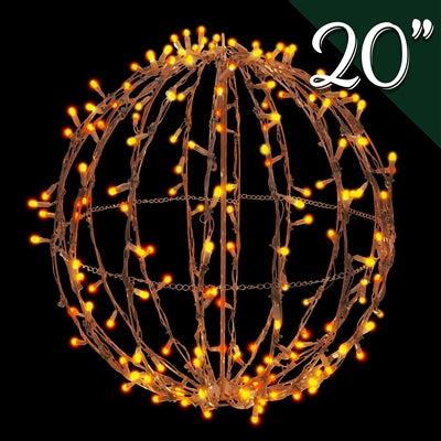 ORANGE LED 20" 3D FOLDABLE SPHERE
