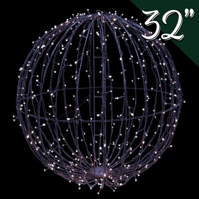 PURE WHITE LED 32" 3D FOLDABLE SPHERE