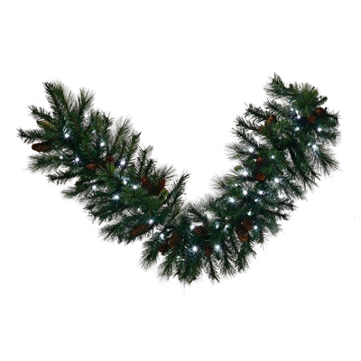 LED Mixed Noble Garland 4.5' x 14" - Pure White