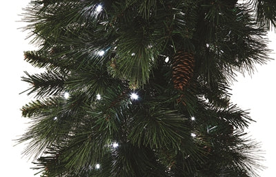 LED Mixed Noble Wreath 36" - Pure White