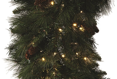LED Mixed Noble Wreath 48" - Warm White