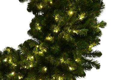 LED 3D OLYMPIA PINE WREATH 10'
