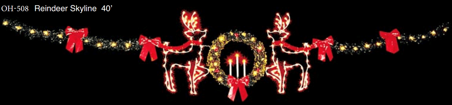 Reindeer Wreath Skyline