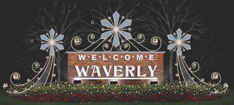 Snowflake Sign Décor with Ornamentation