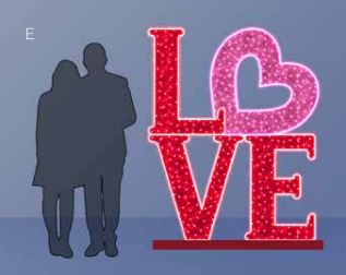 "LOVE" Stacked Letters