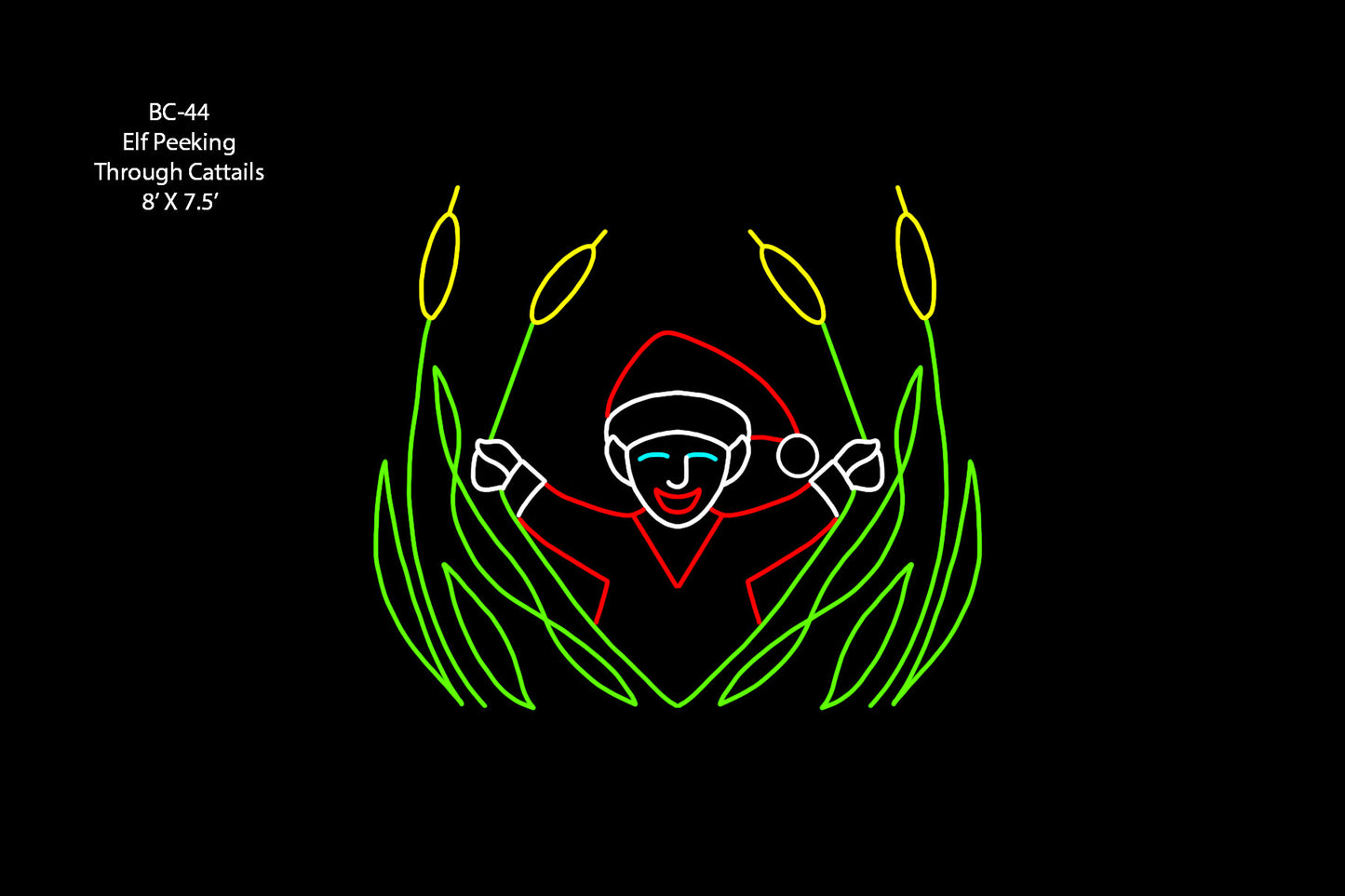 Elf Peeking Through Cattails