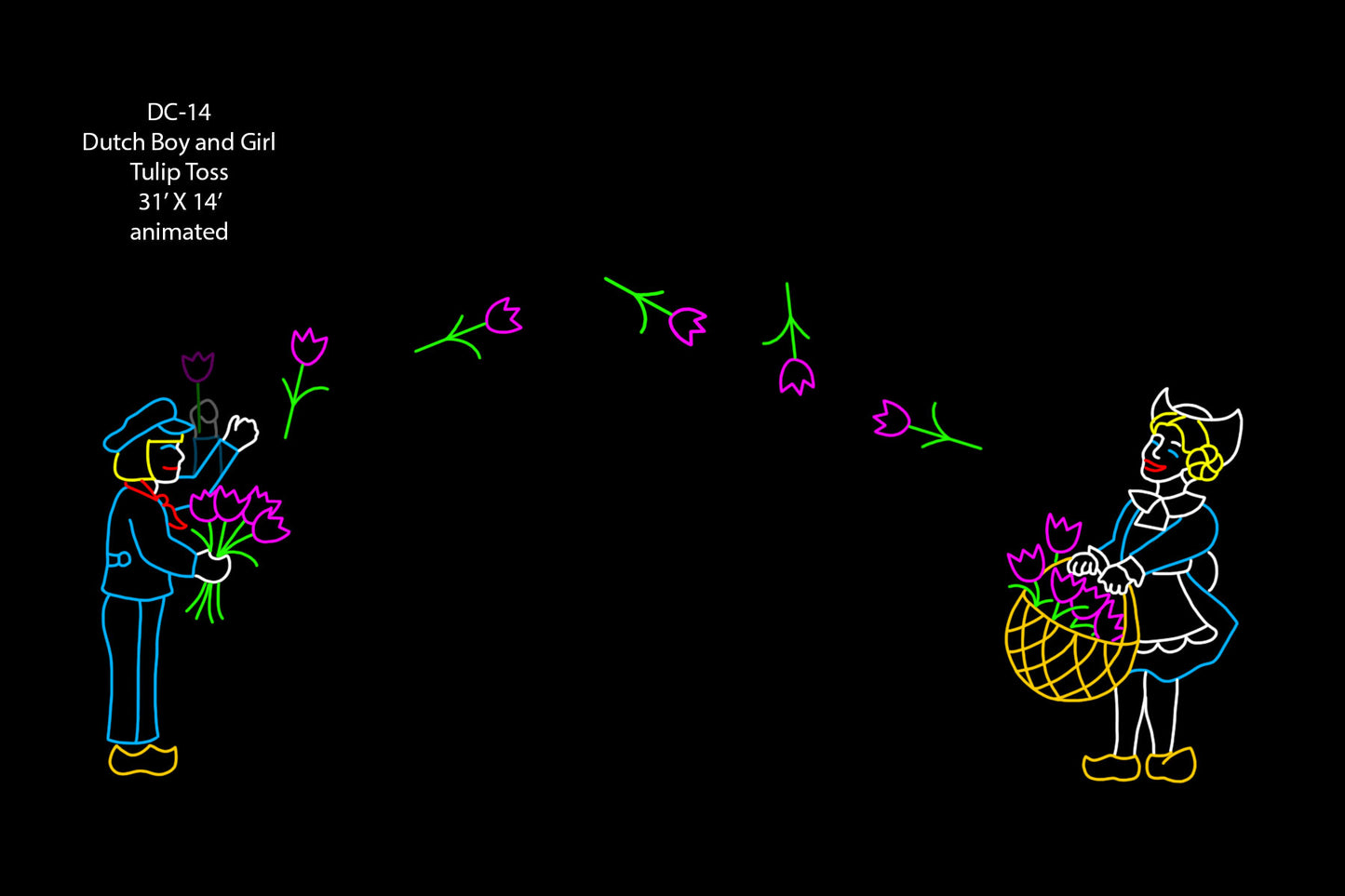 Dutch Boy And Girl Tulip Toss