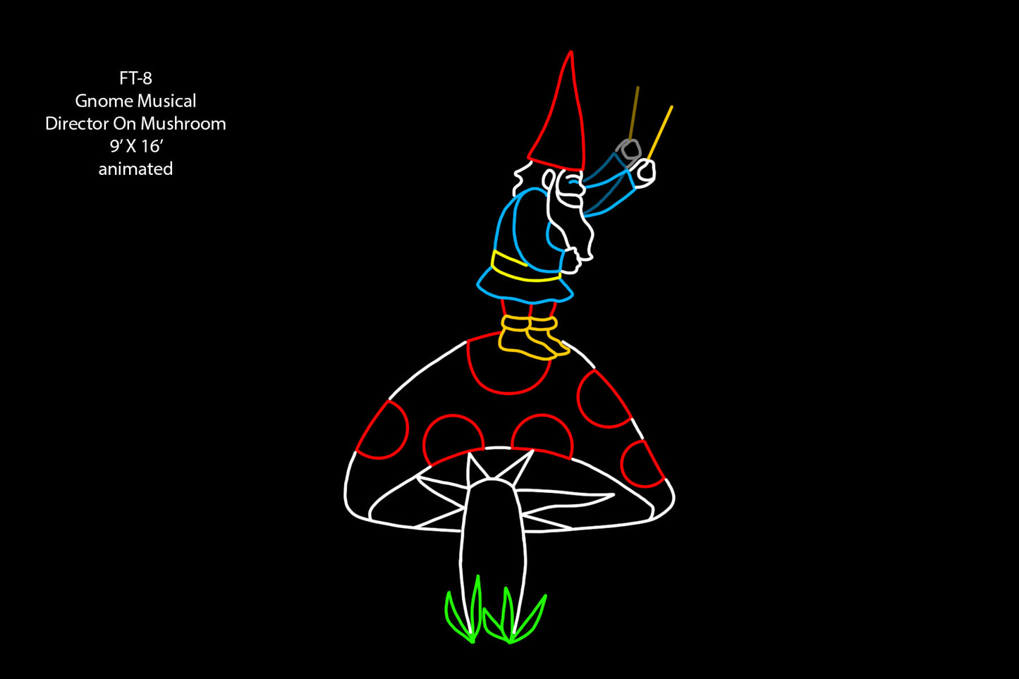 Gnome Musical Director On Mushroom