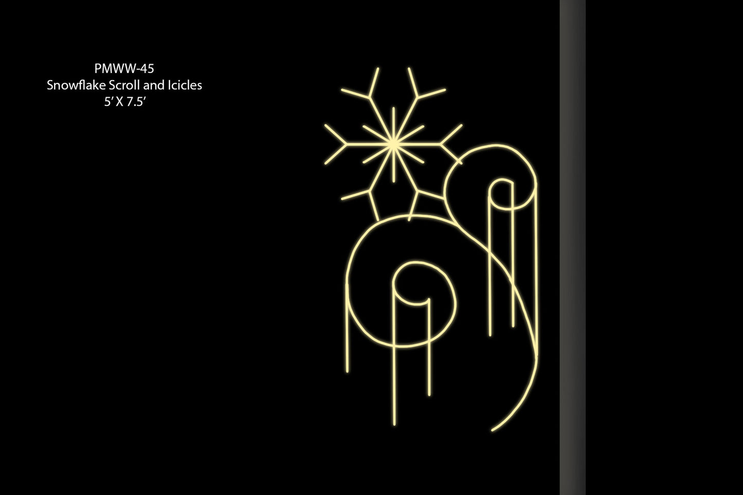 SNOWFLAKE SCROLL & ICICLES