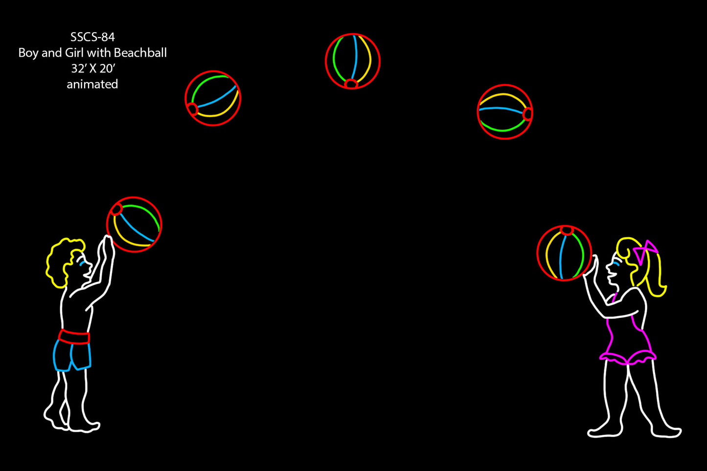 Boy With Girl And Beach Ball