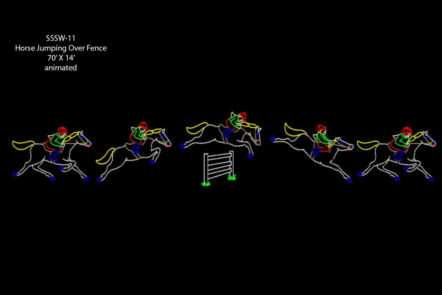 Horse Jumping Over Fence