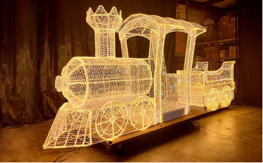 Train Engine Photo Op with Mesh