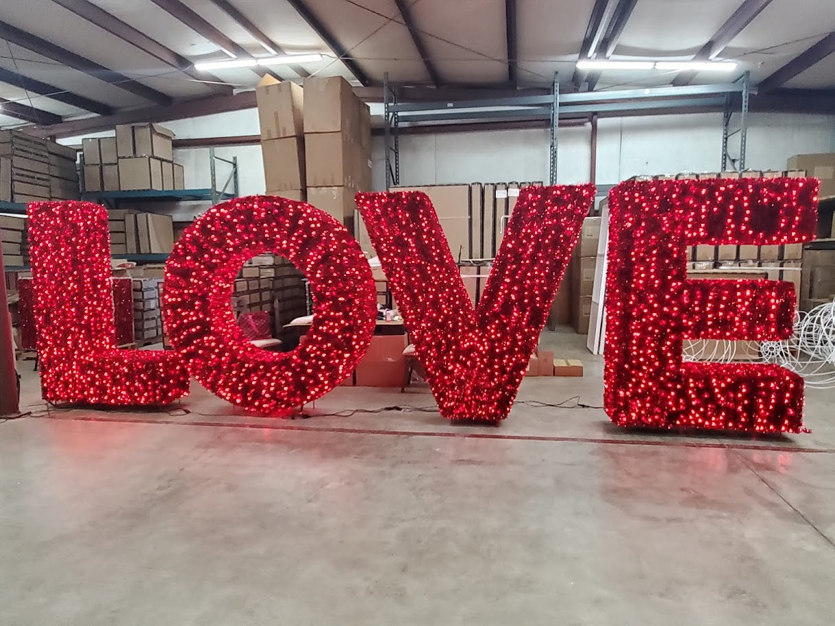 LOVE Garland Topiary Letter Sign