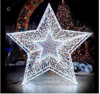 3D Aluminum Star with Glitter Mesh Star Insert