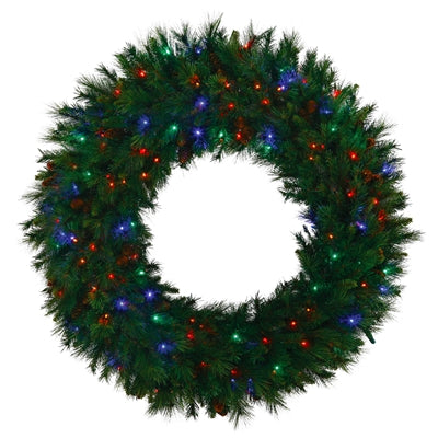 LED Mixed Noble Wreath 30" - Multi