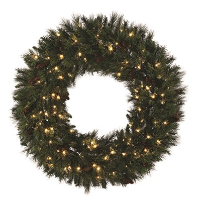 LED Mixed Noble Wreath 36" - Warm White