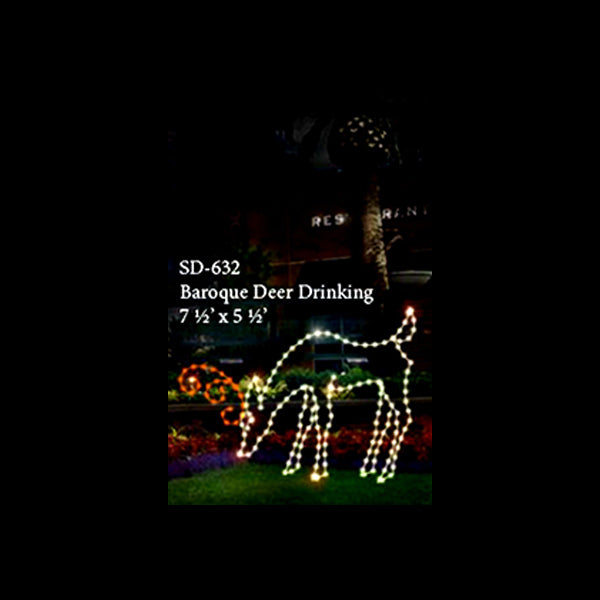 Baroque Deer Drinking