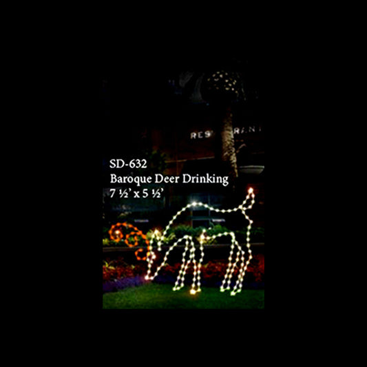 Baroque Deer Drinking