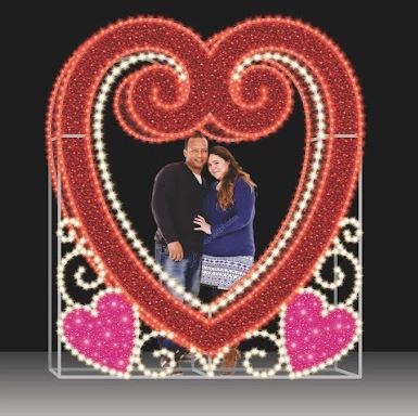 Valentine Photo Frame with Scroll Accents
