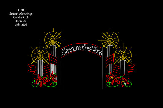 SEASONS GREETINGS CANDLE ARCH (Animated)