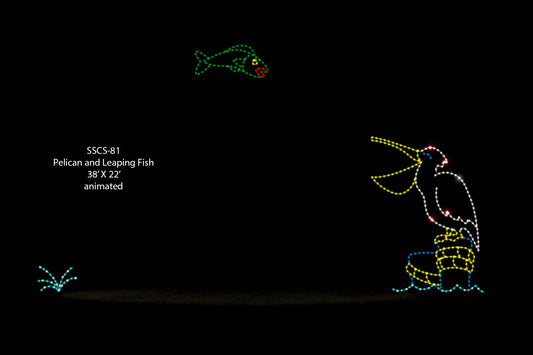 Pelican And Leaping Fish