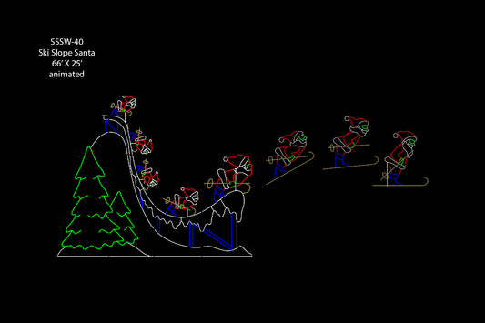 Ski Slope Santa