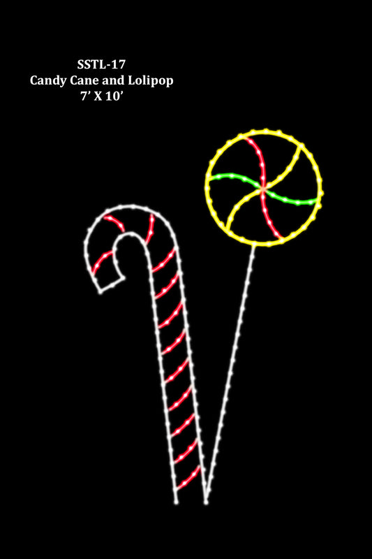 Candy Cane And Lollipop