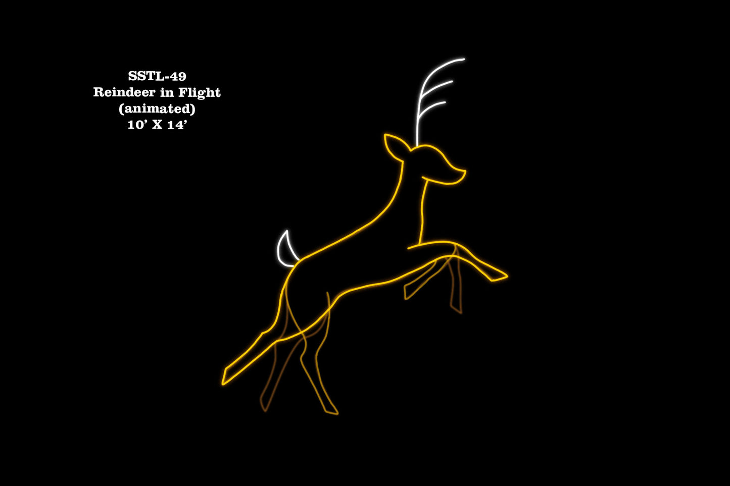 Reindeer in Flight (Animated)