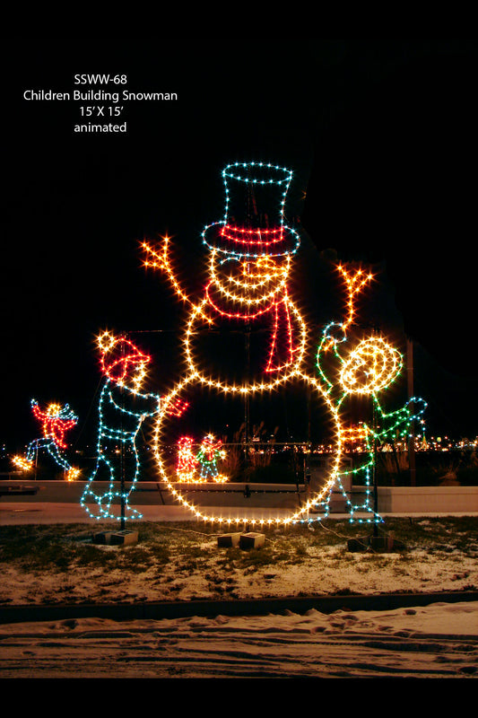 Children Building Snowman