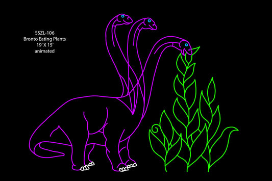 Bronto Eating Plants